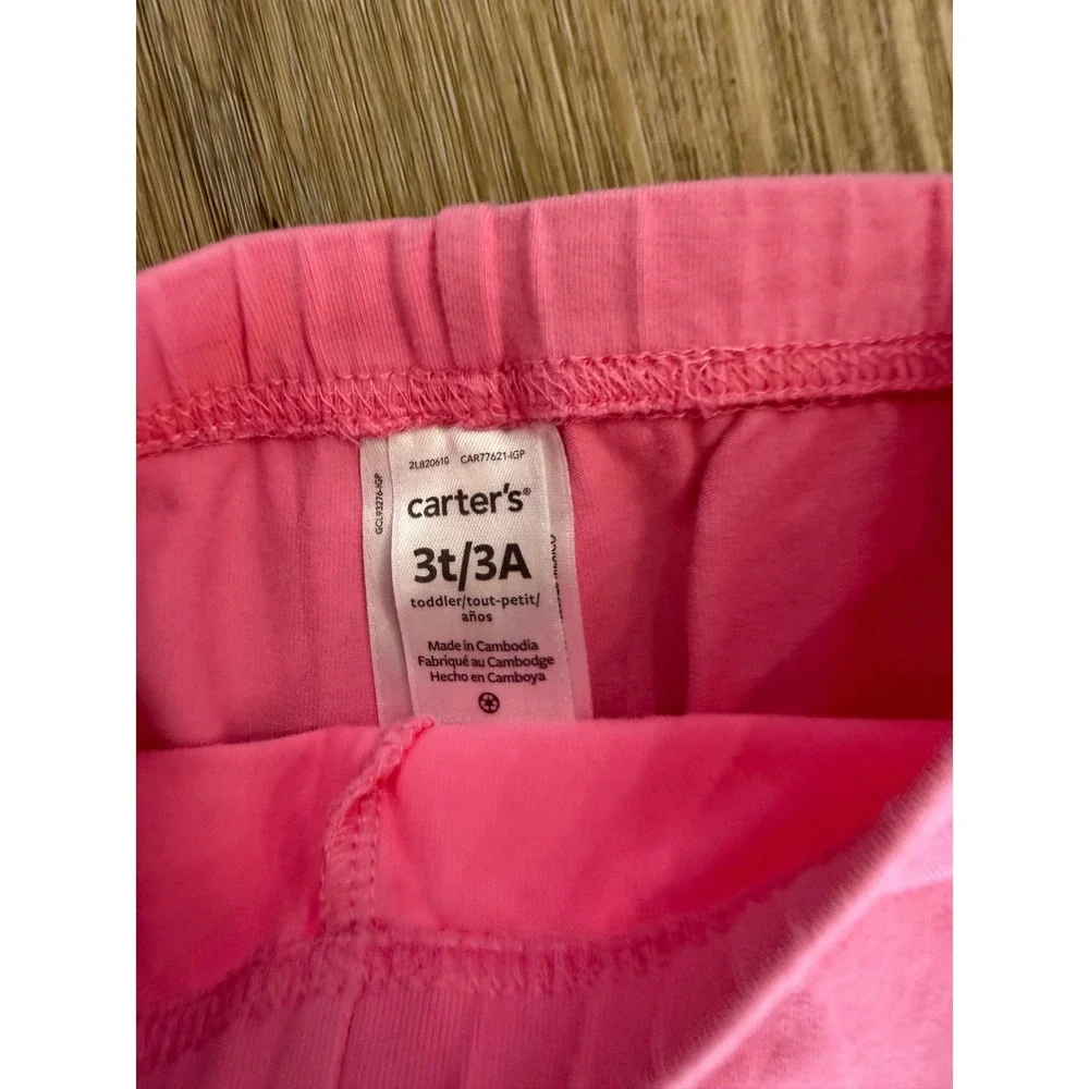 Carter's Coastal Shirt and Shorts Set Girls 3T Pink Mix Match 7pc Shell Unicorn